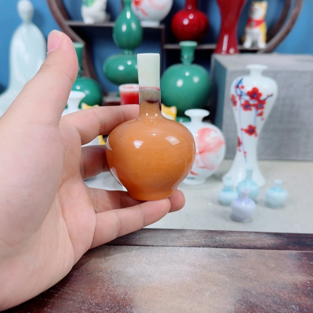陶瓷手工小花器摆件