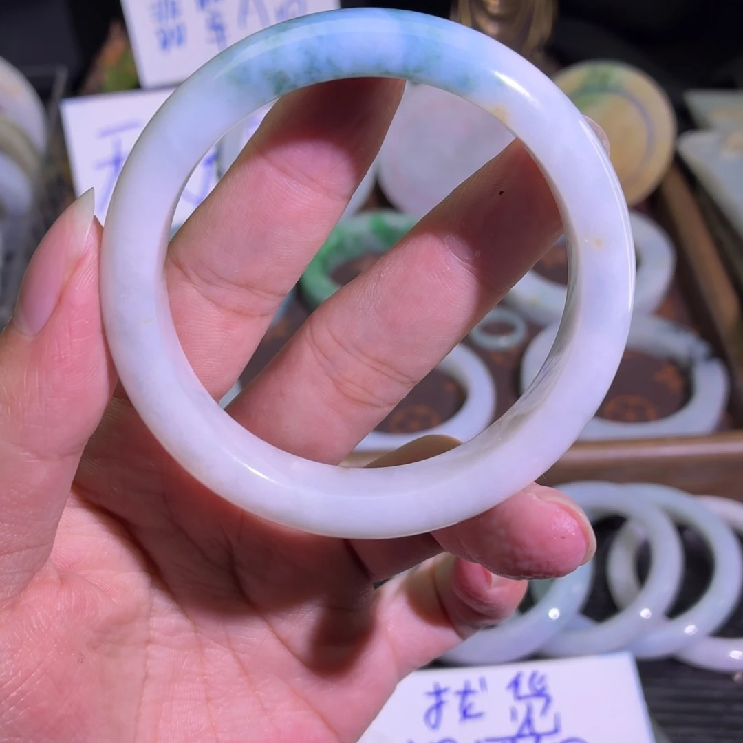 定制翡翠未镶嵌翡翠A货毛胚手镯定制