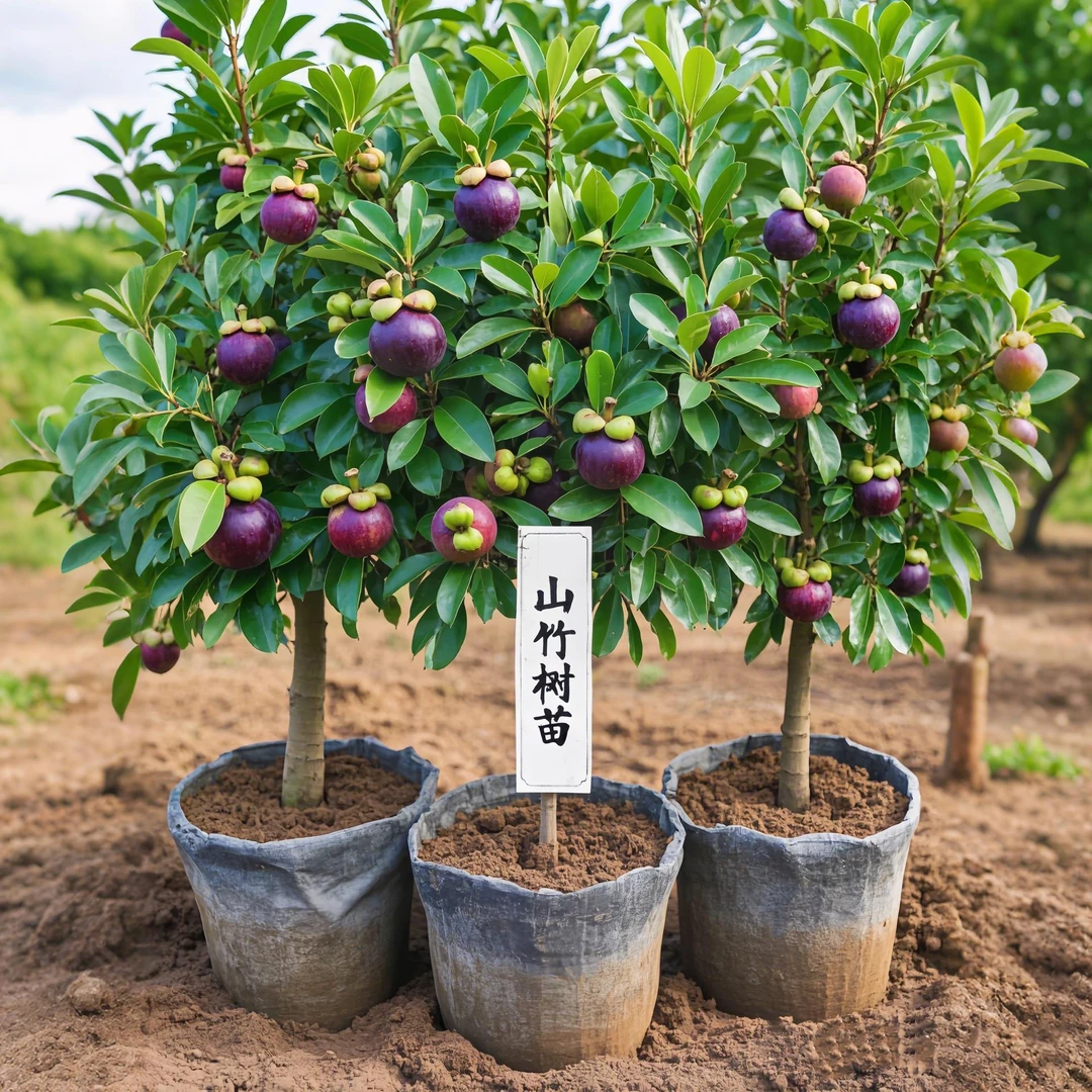 特级无籽泰国山竹果树苗嫁接超甜大果南北方种植盆栽地栽带土带叶
