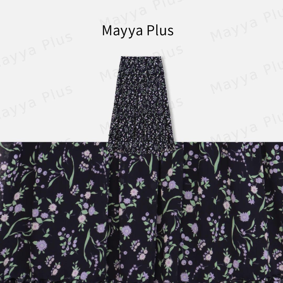 【花镜】Mayya Plus麦芽定制轻奢气质显瘦百搭款梭织裙子32428380
