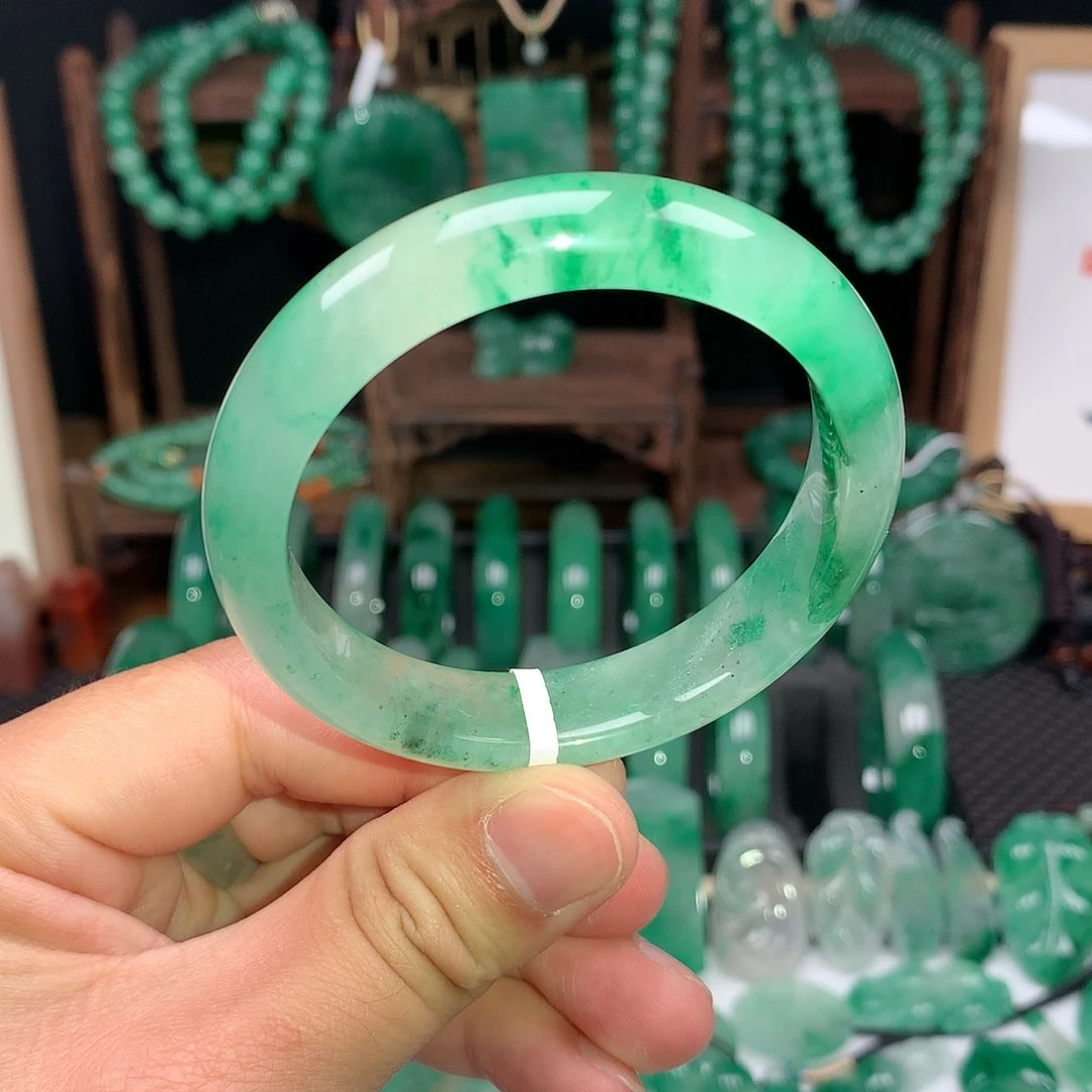 石英质玉手镯未镶嵌圈口54.7