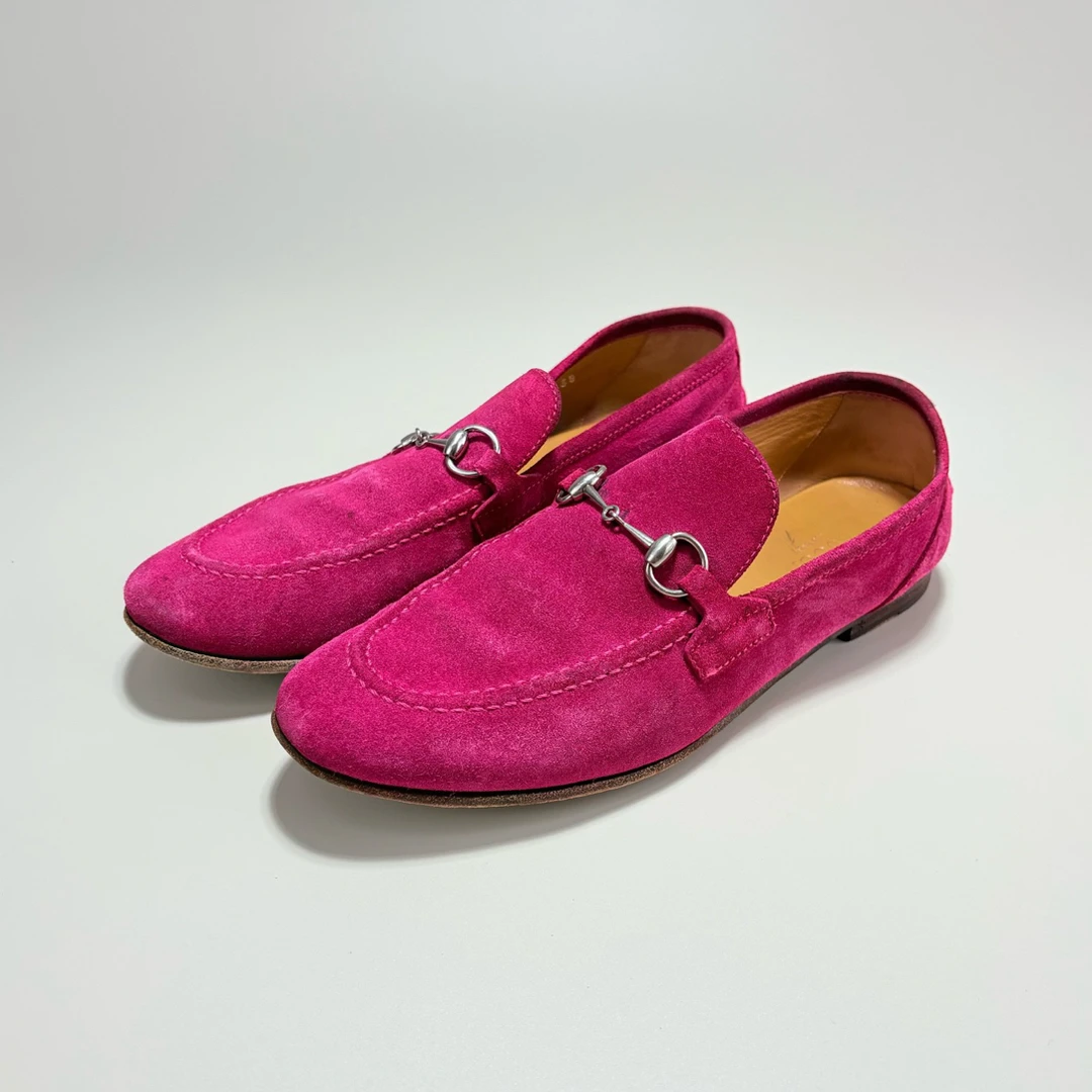 95新 GUCCI/古驰 GUCCI古驰马衔扣乐福鞋38码 95新13871