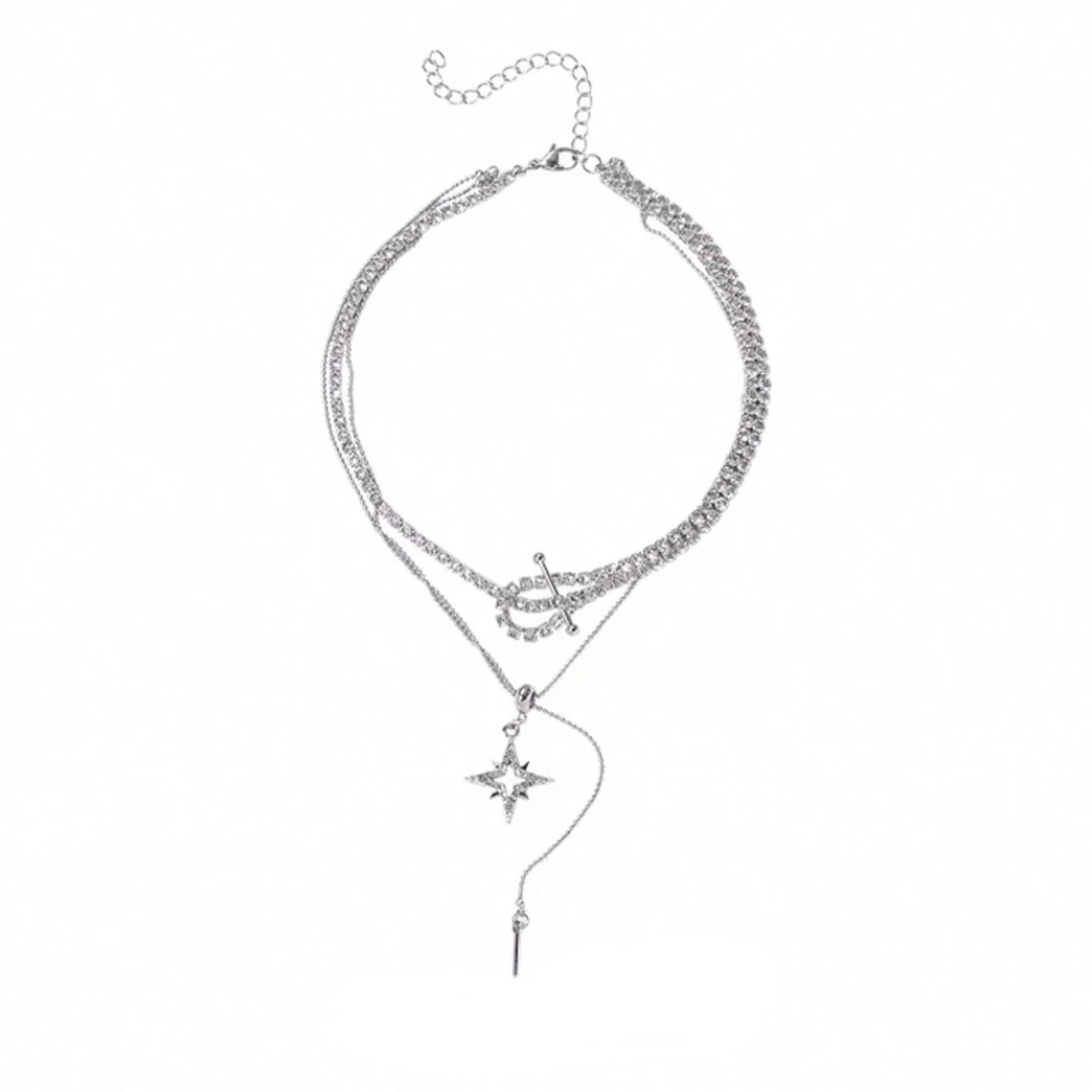 合金锆石项链 毛妮peshe【镶钻项链】DX9118