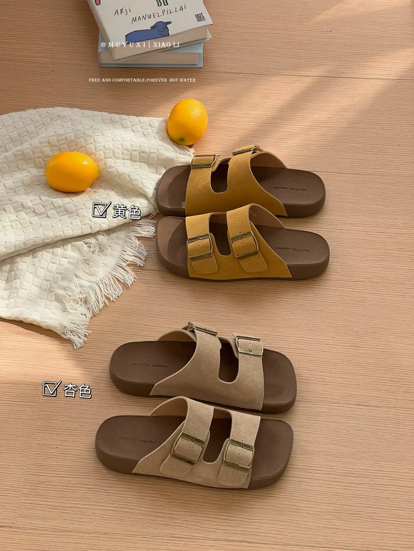 勃肯拖鞋小皮匠915-83一字拖勃肯凉拖鞋居家防滑凉拖鞋韩版