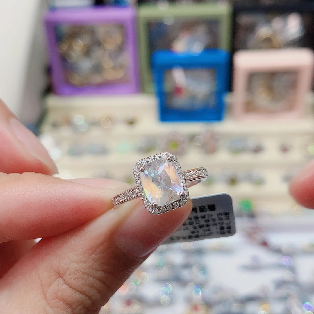 戒指戒指银S925镶嵌月光石