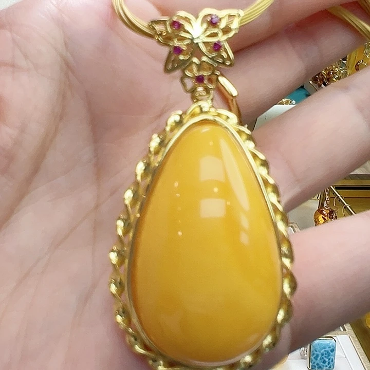 琥珀银S925镶嵌珠宝奇石