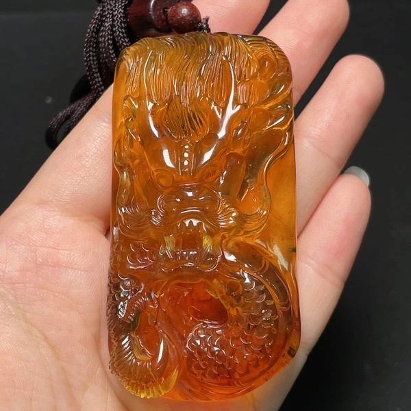 A54-天然琥珀-龙牌