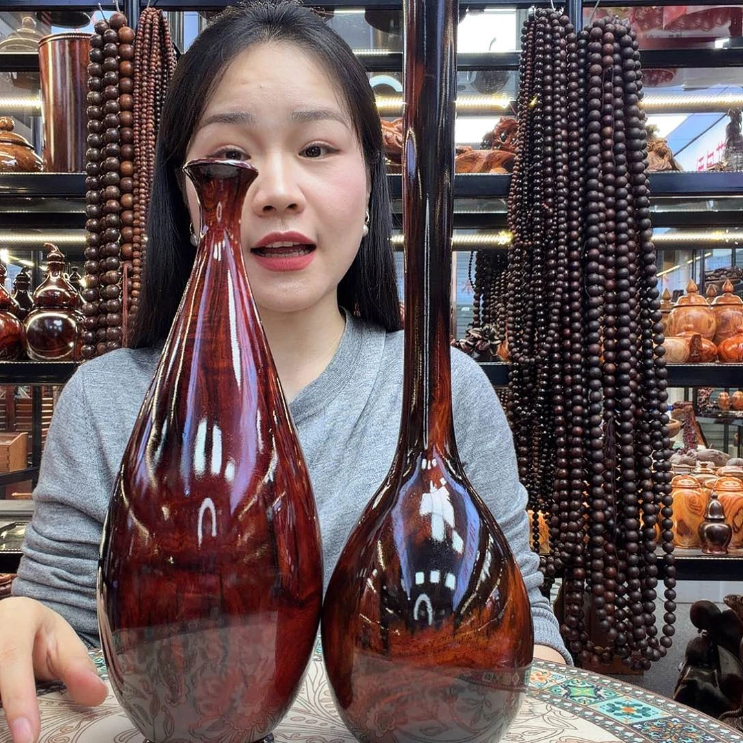 大红酸枝大红酸枝花瓶两个