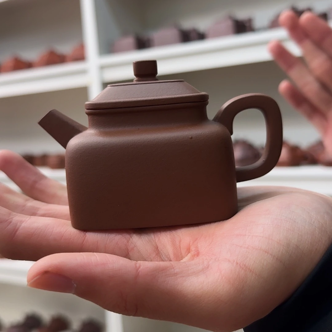 紫砂茶壶四方德钟160cc