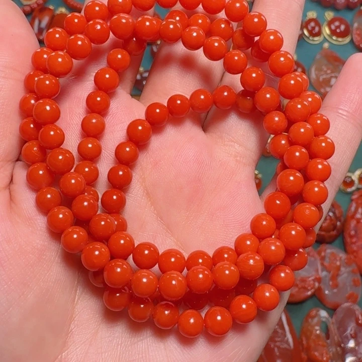 未镶嵌5+多圈南红玛瑙