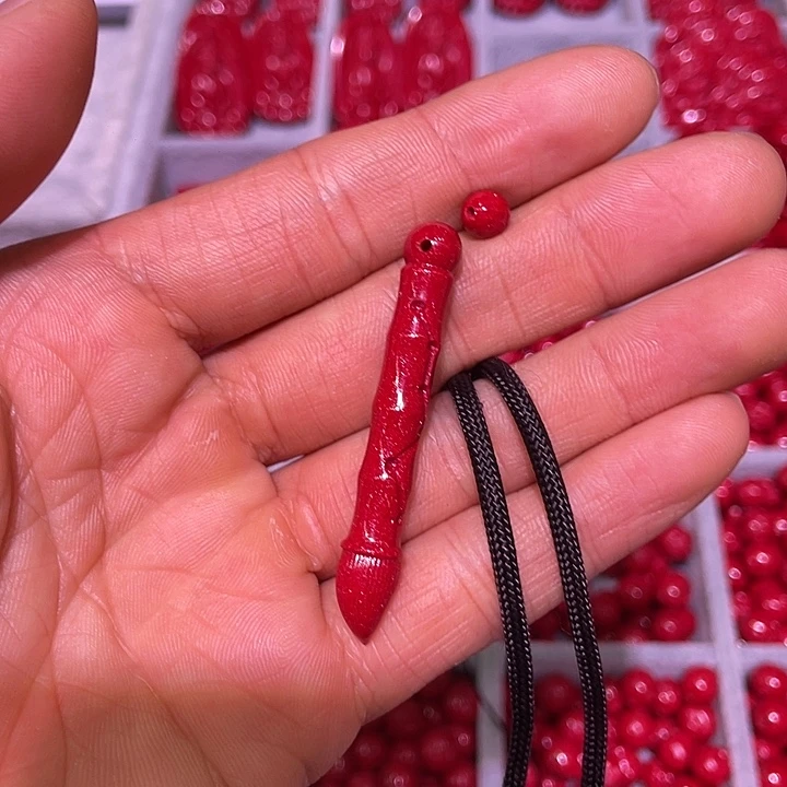 天然辰砂红晶砂北斗文昌笔