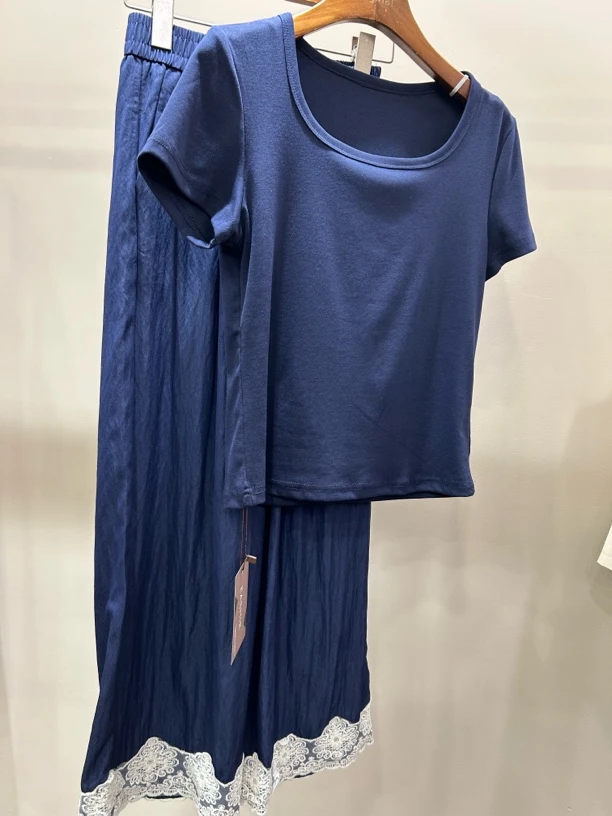方形领口T恤夏季860