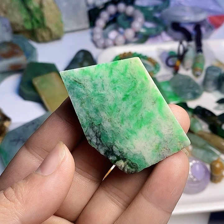 翡翠散珠天然翡翠A货挂件