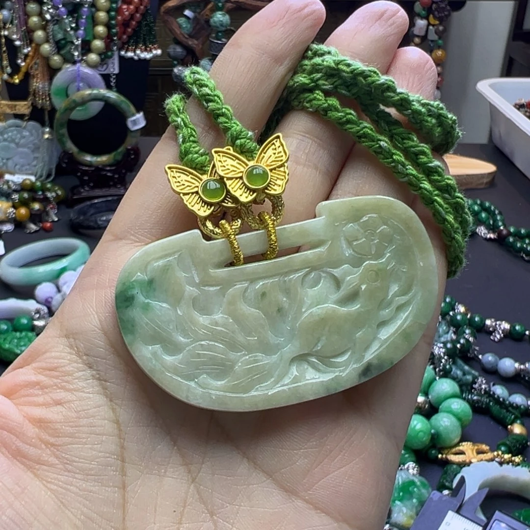翡翠未镶嵌手链69