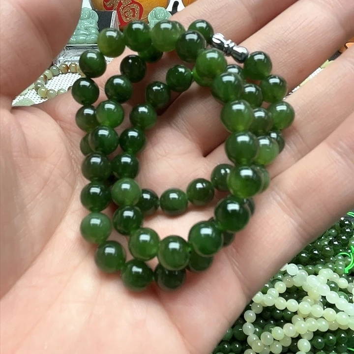 和田玉（碧玉）项链未镶嵌咿****~