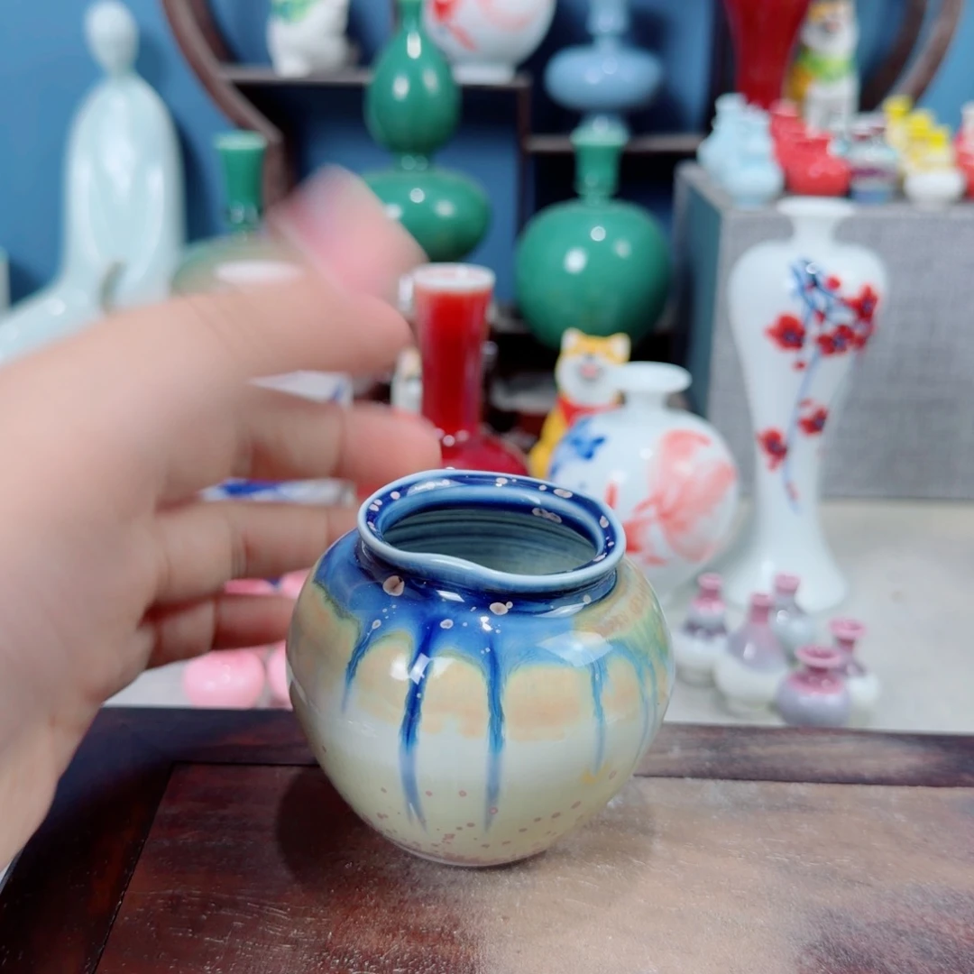 陶瓷手工小花器摆件