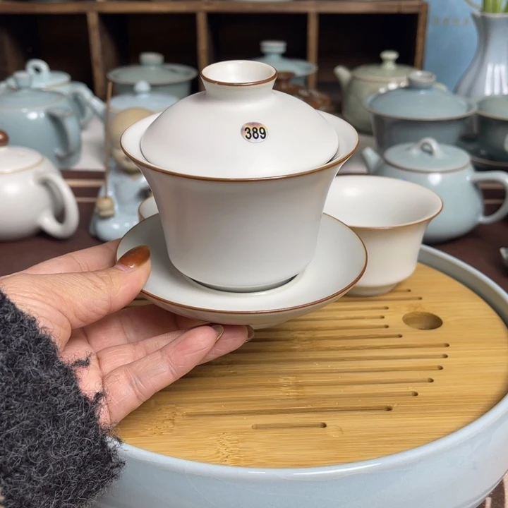 汝州原矿原釉389盖碗