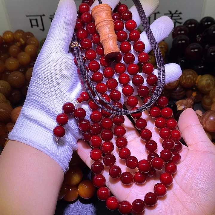 匆***匆手串/手链松木1.08 帝王血龙木高冰透