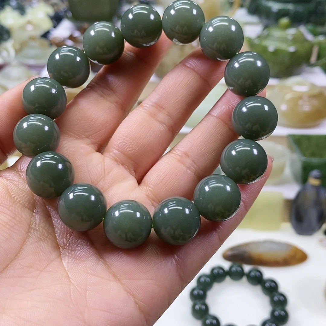 和田玉手串未镶嵌初*