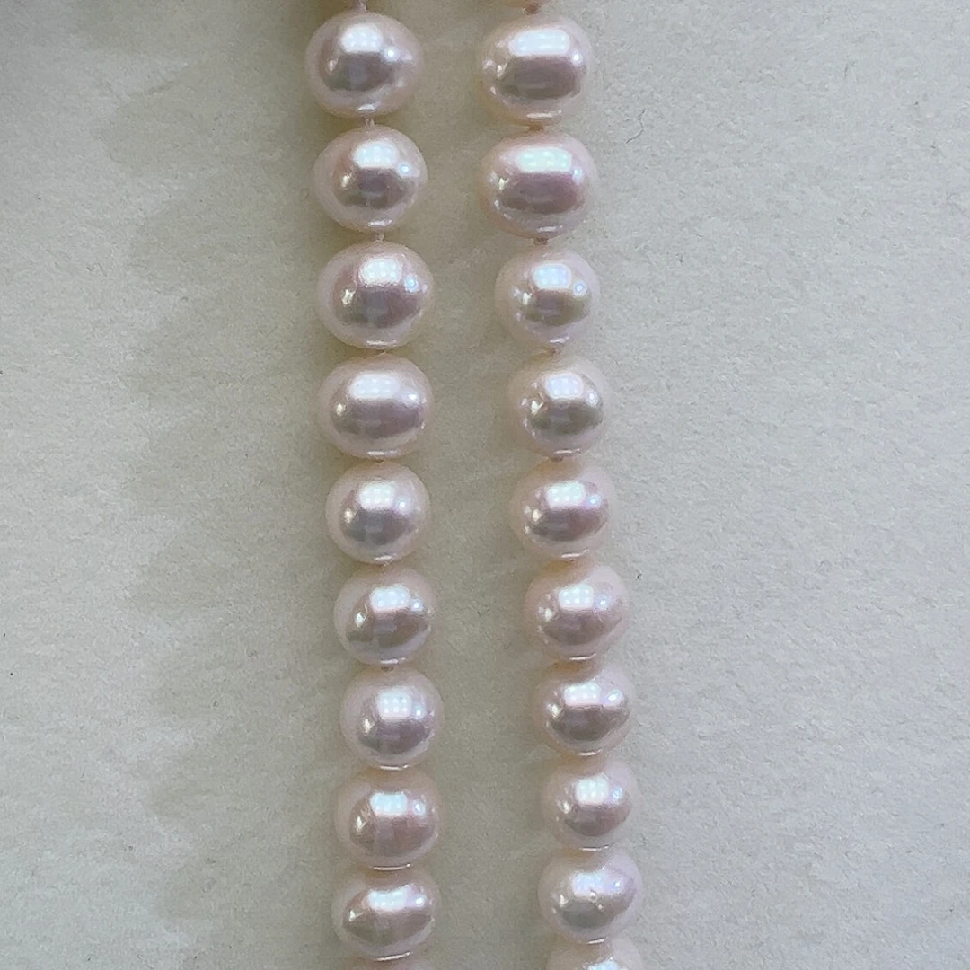 淡水珍珠颈饰银S925镶嵌➕9-10高品极光炫彩