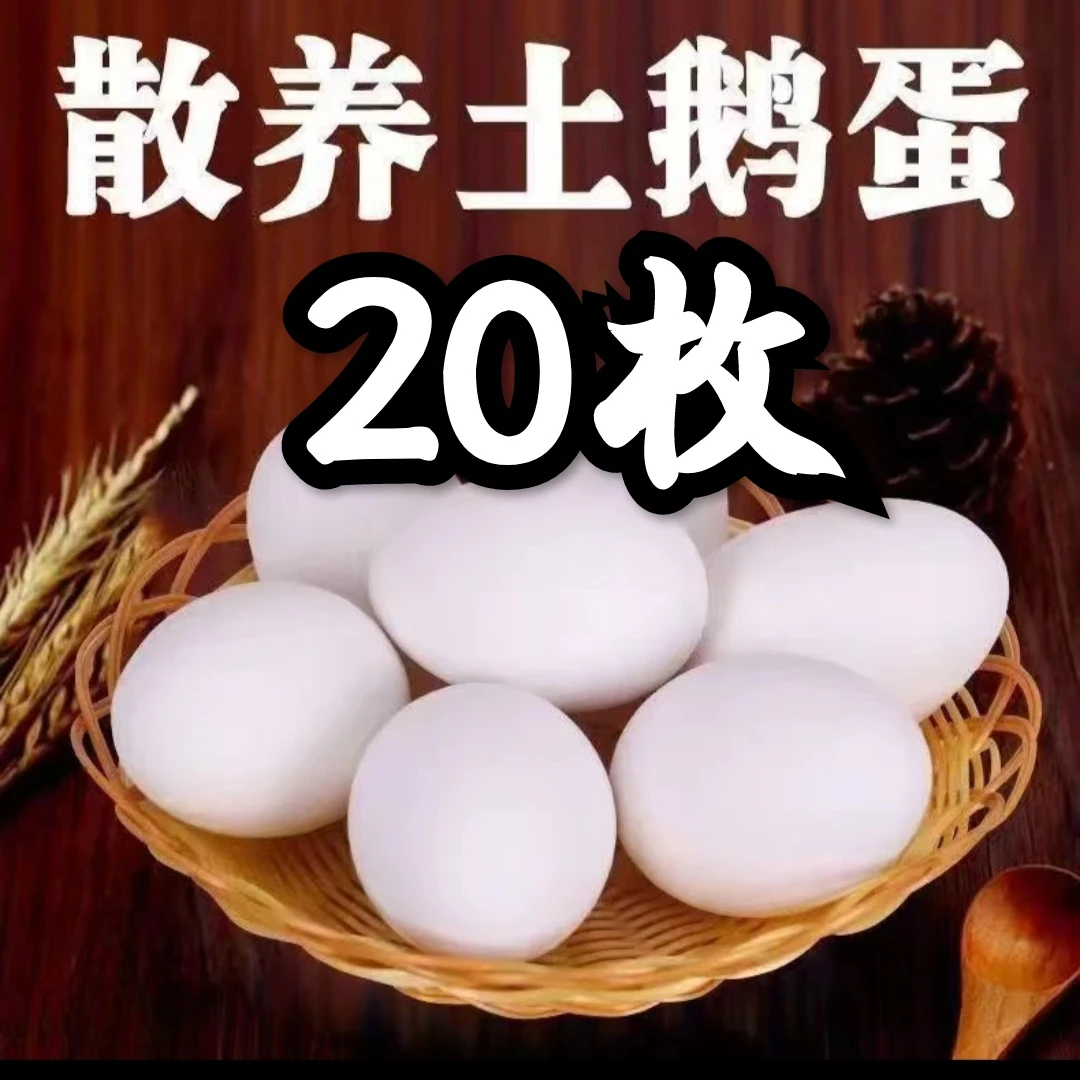 【顺丰包邮】20枚鹅蛋80-100g/枚  土鹅蛋直播新鲜健康吃法营养