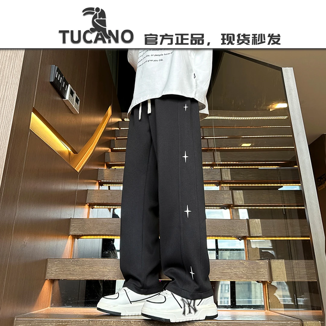啄木鸟【官方】星星裤男款春夏季嘻哈街舞卫裤直筒垂感阔腿运动长裤