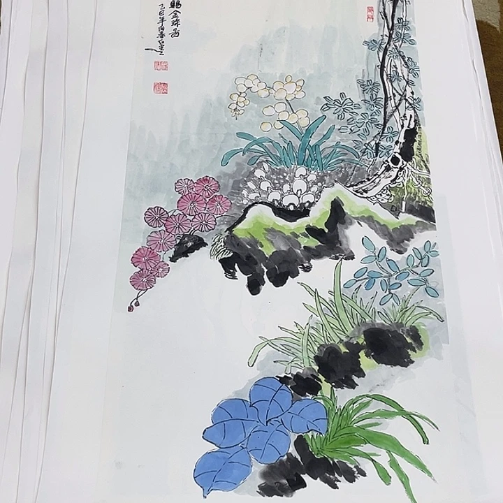 小***霄国画郑红见三尺花鸟艺