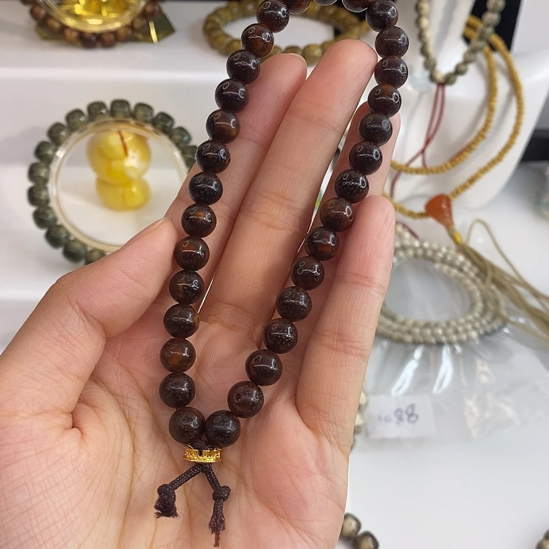 手串星月菩提卡8圆珠黑金手持H015