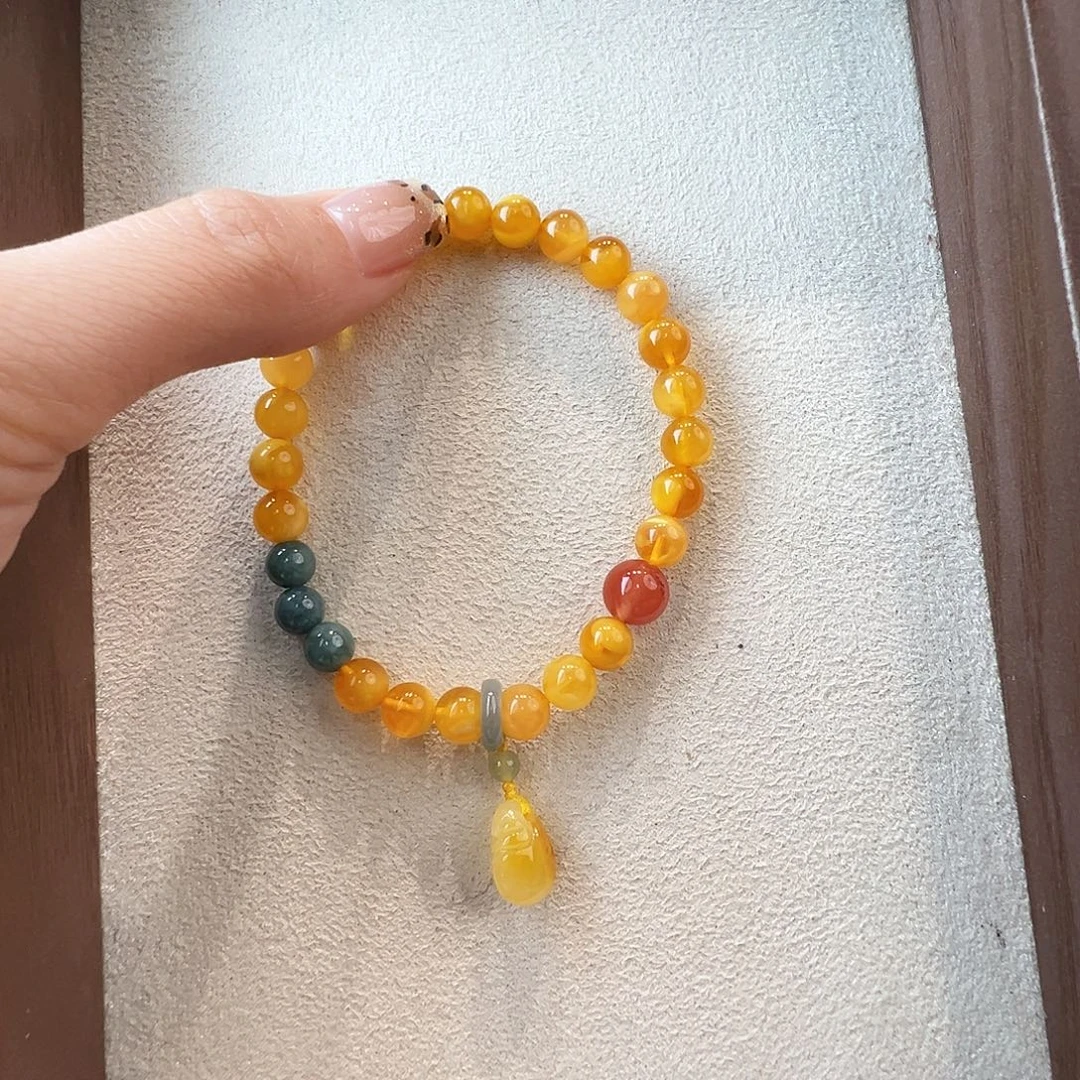 蜜蜡未镶嵌手链蜜蜡7.1mm