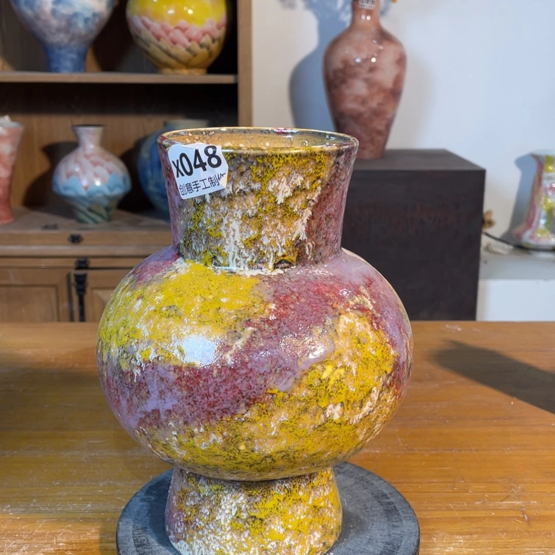 摆件陶景德镇陶瓷高25.5内口10.5福利