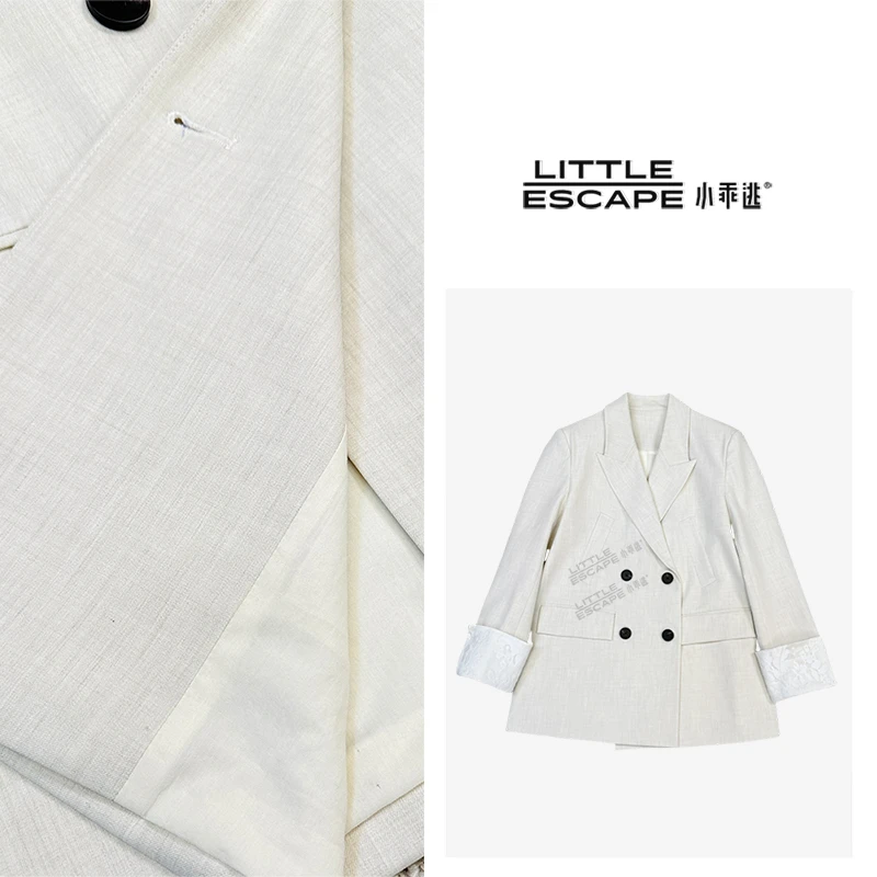 小乖逃双色！黑色白色西装 休闲高级香槟色西装翻领外套S25166