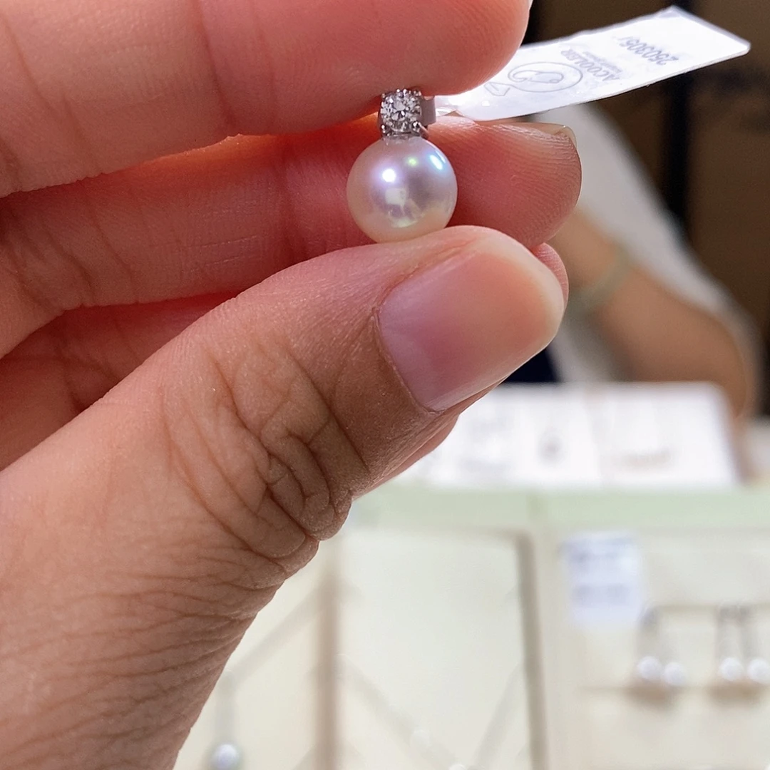 淡水珍珠吊坠(赠链)银S925镶嵌8.2