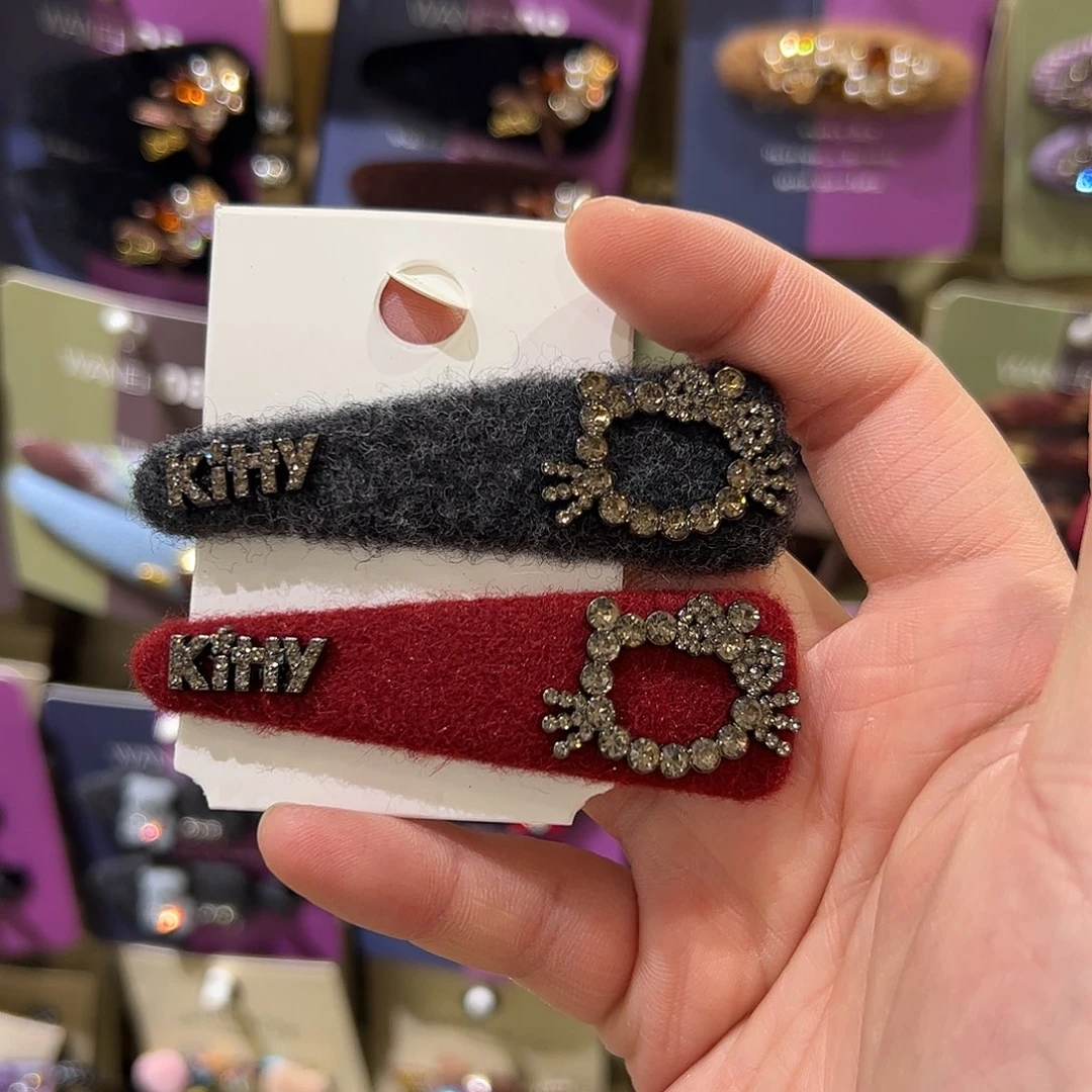 布艺非金属KT拼色拜拜夹