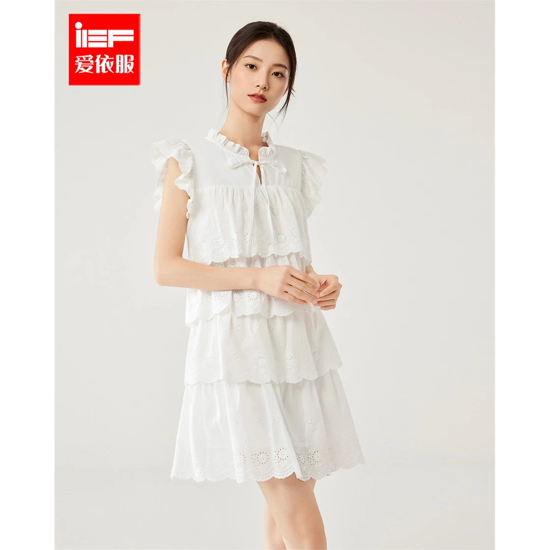 IEF/爱依服连衣裙2025夏季新款法式甜美减龄少女风宽松百搭背心裙