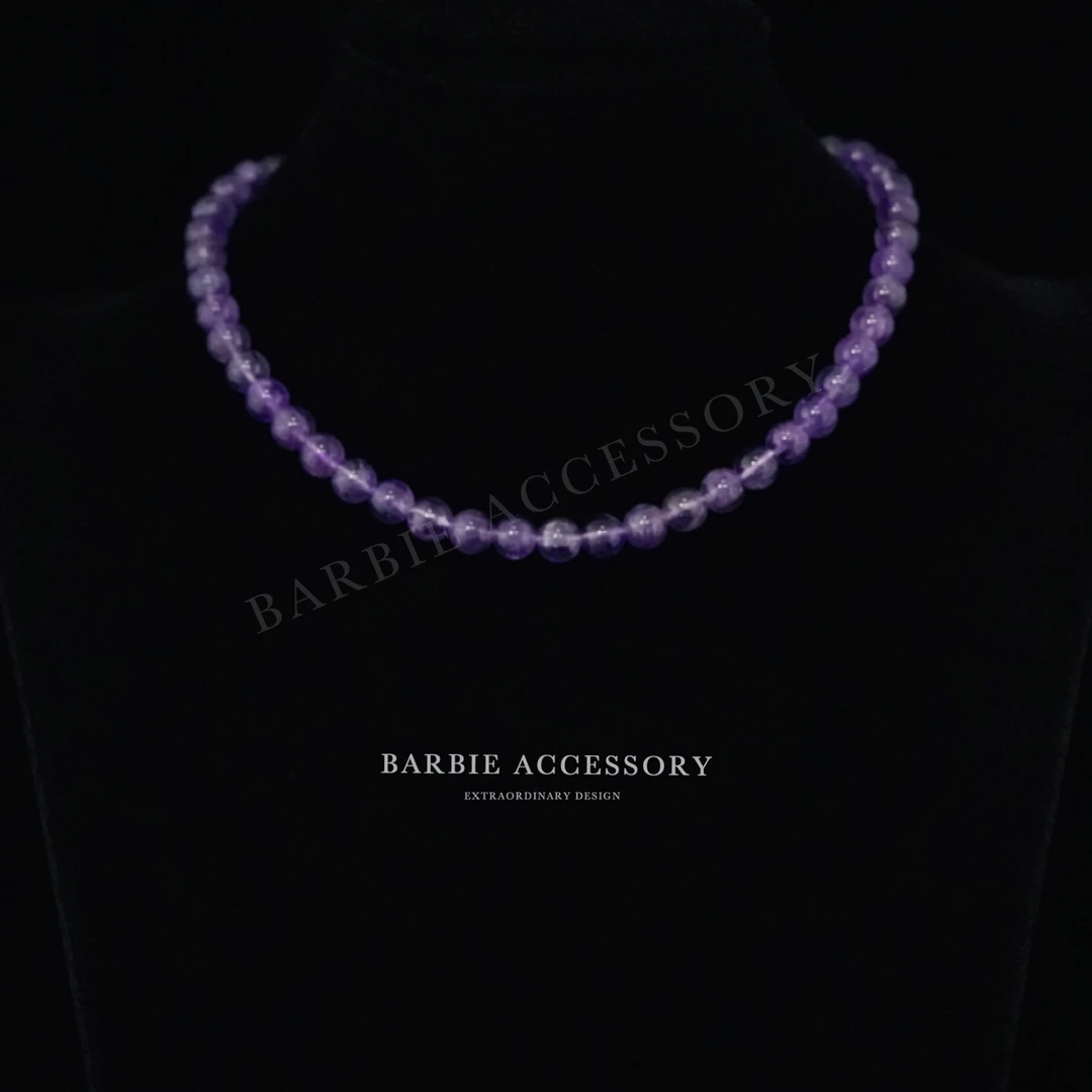 铜合金合成锆石项链 【紫星辰恋】法式中古轻奢设计款高级感项链