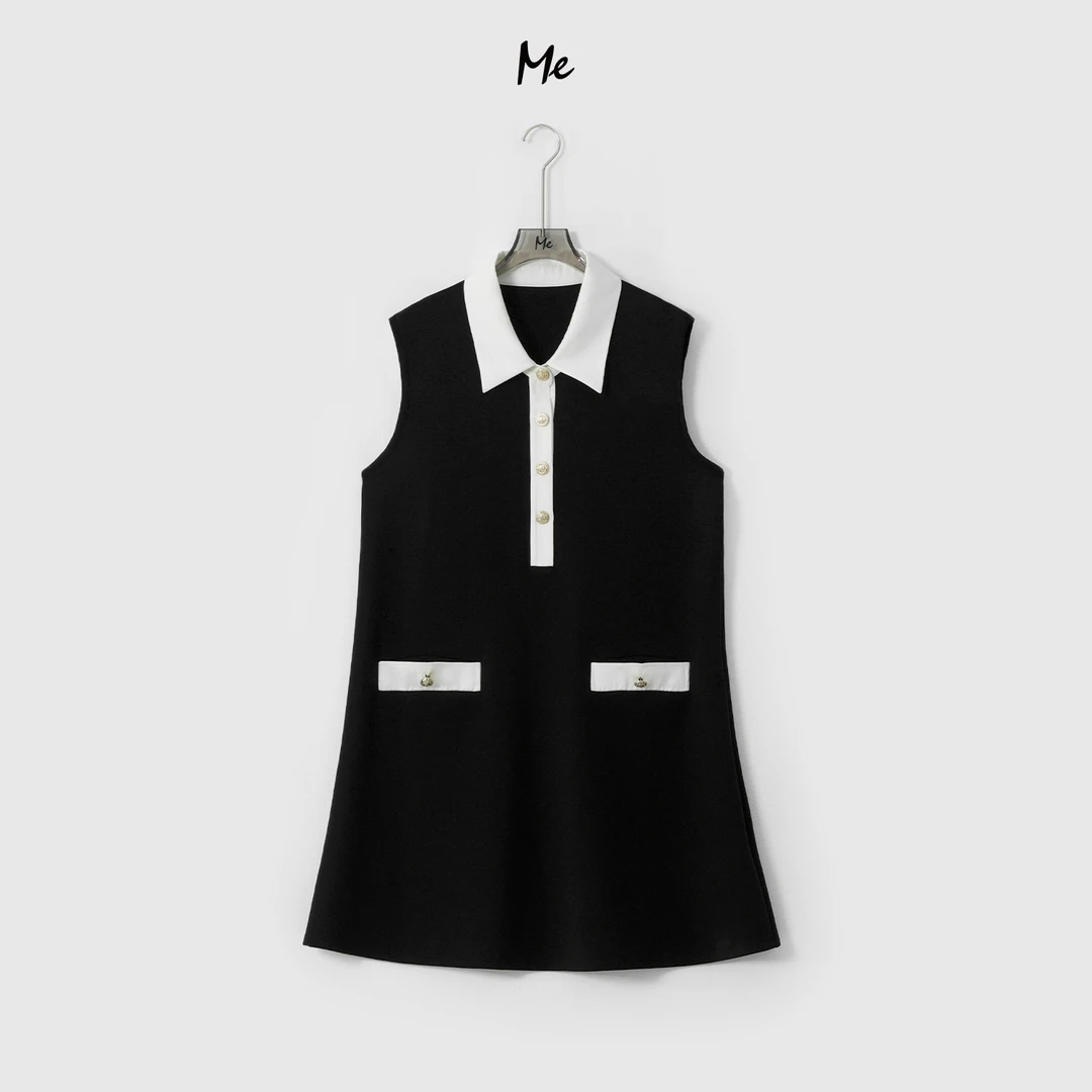 ME【驴千金POLO裙】奢牌感高知显瘦舒适时尚百搭休闲连衣裙MESS6727