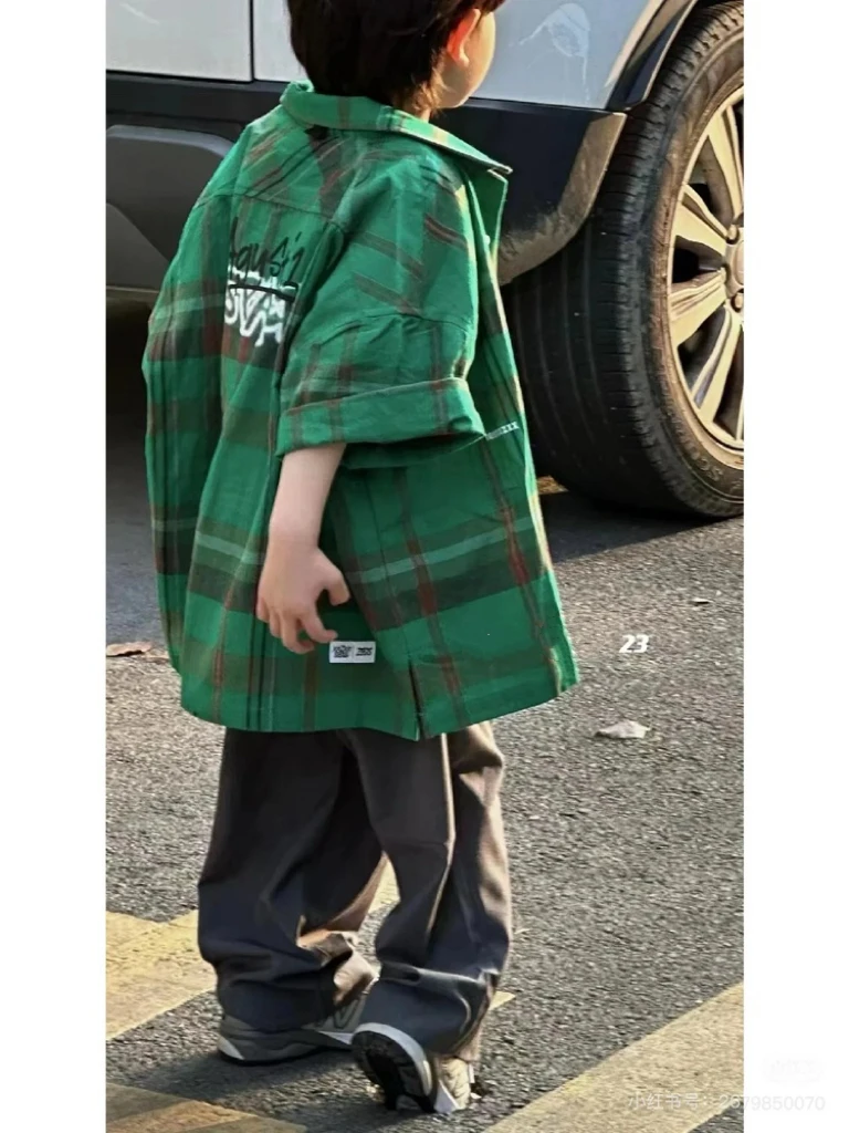 33050高端潮流时尚百搭休闲童装休闲衬衫B18-3-3