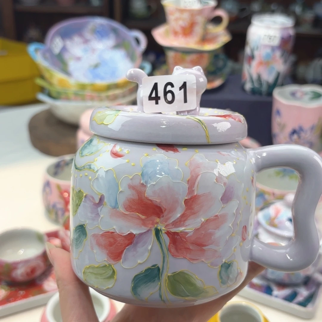 景德镇手绘高温釉下彩陶瓷茶具
