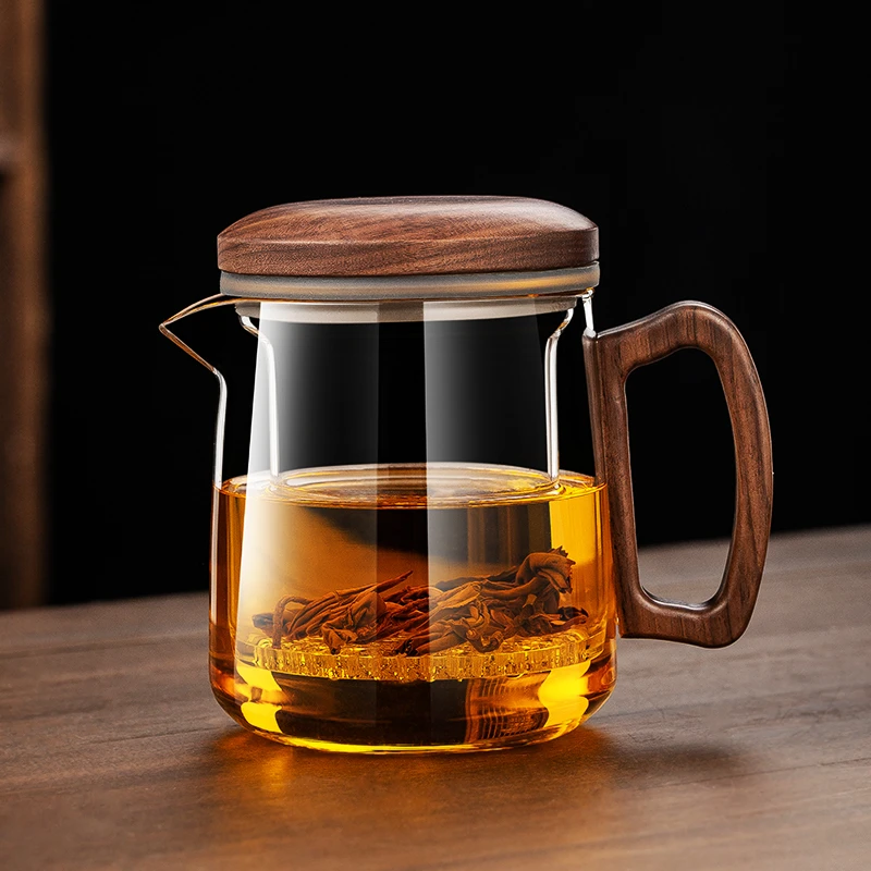 新款加厚玻璃泡茶壶茶水分离壶高档办公室泡茶杯家用茶壶泡茶专用