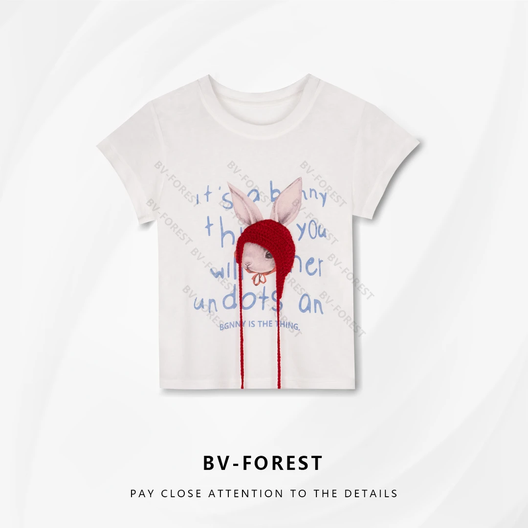 BV-FOREST“轻舞飞扬”夏季新款天丝亚麻百搭显瘦短袖T恤BV-T0312