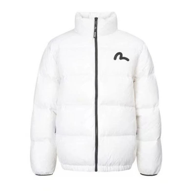 Evisu韩版901白色鸭绒羽绒服保暖休闲男女同款