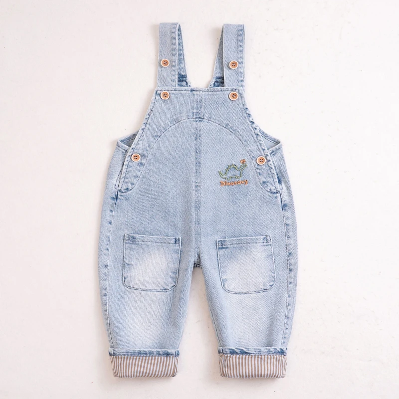 宝宝背带裤春季上新牛仔超柔软护肚男宝女宝超可爱外穿休闲连体裤