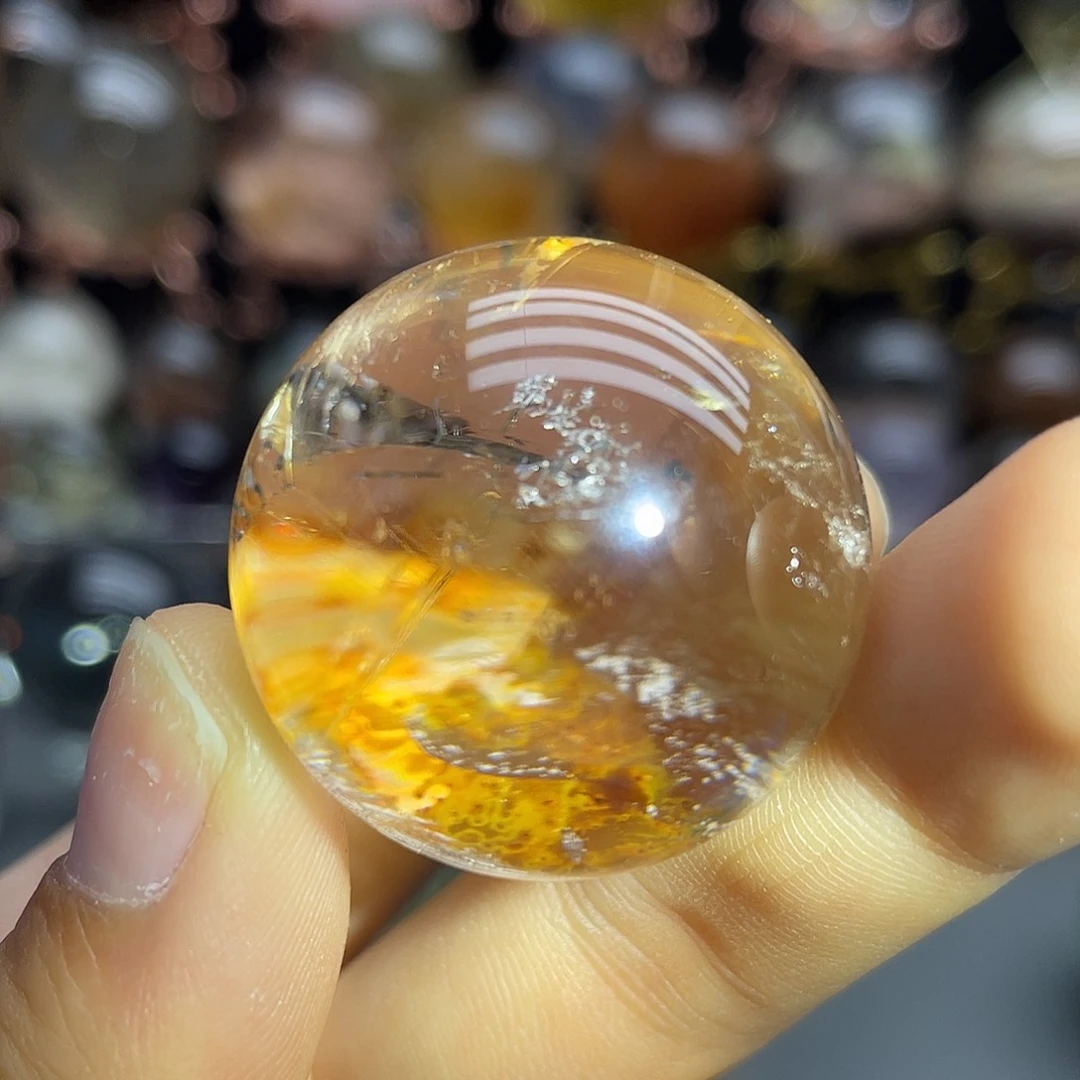 水晶珠宝半成品未镶嵌天然水晶30.6mm