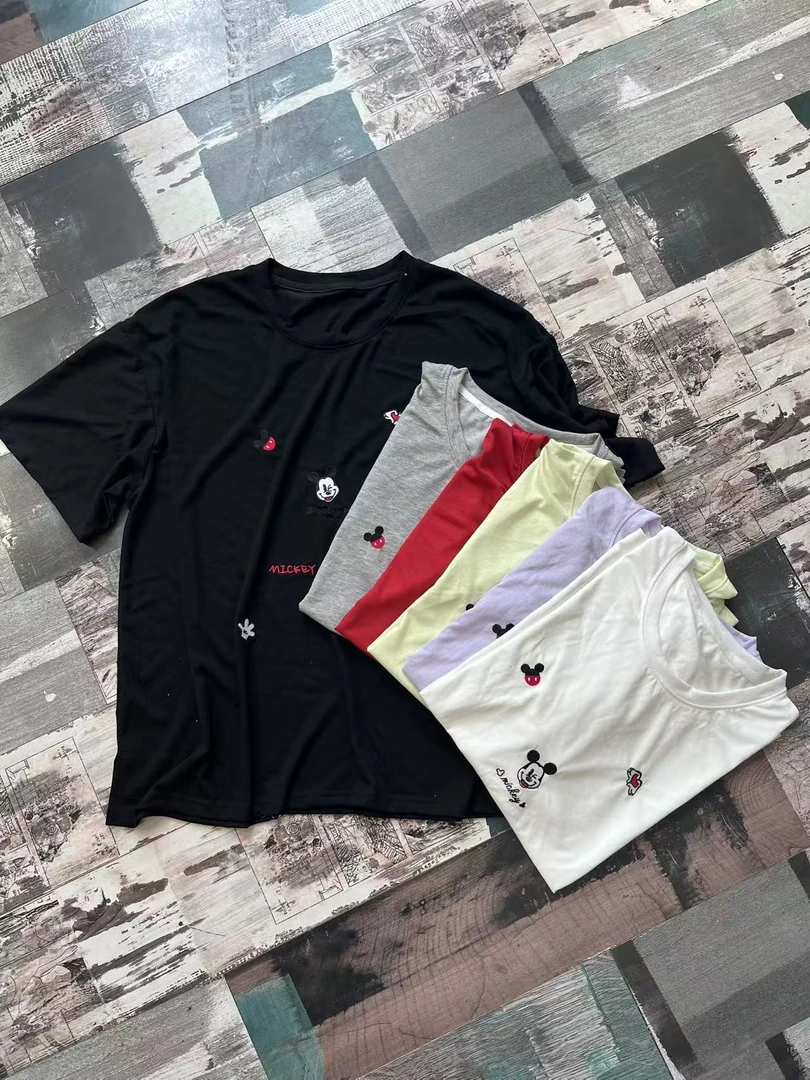 樱桃-大码夏季140胸围新款刺绣米奇莱赛尔