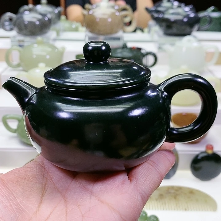 未镶嵌和田玉挂件茶壶230m l