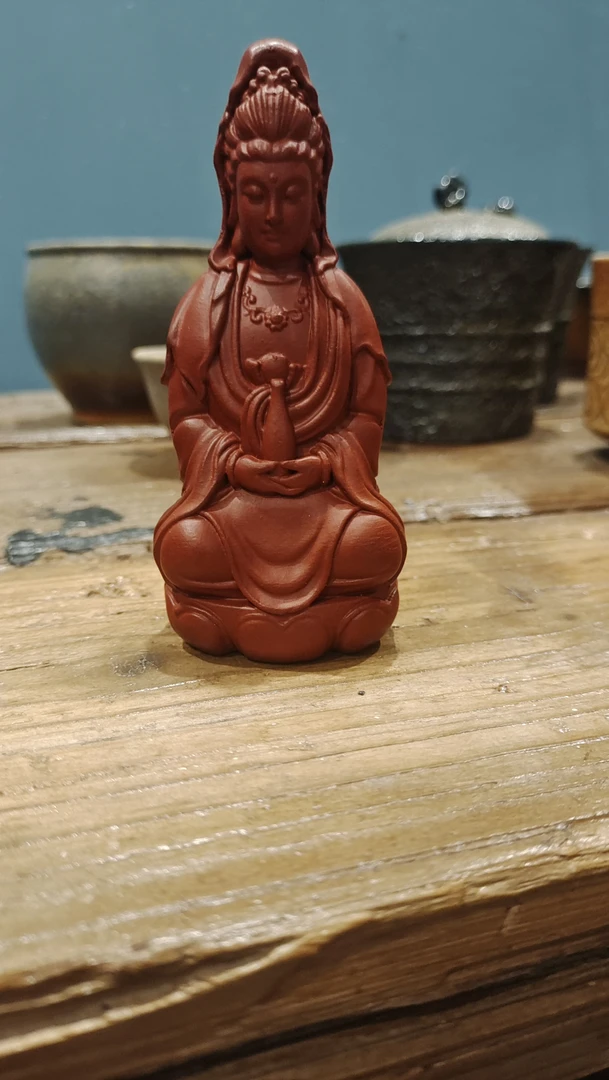 宜兴原矿手工大红袍精品观音紫砂茶宠观音独特手把茶具精品茶器