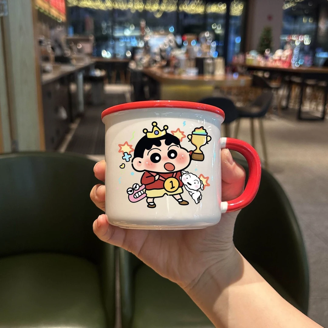 奶呼呼少女心蜡笔小新马克杯闺蜜水杯高颜值可爱情侣生日礼物FF