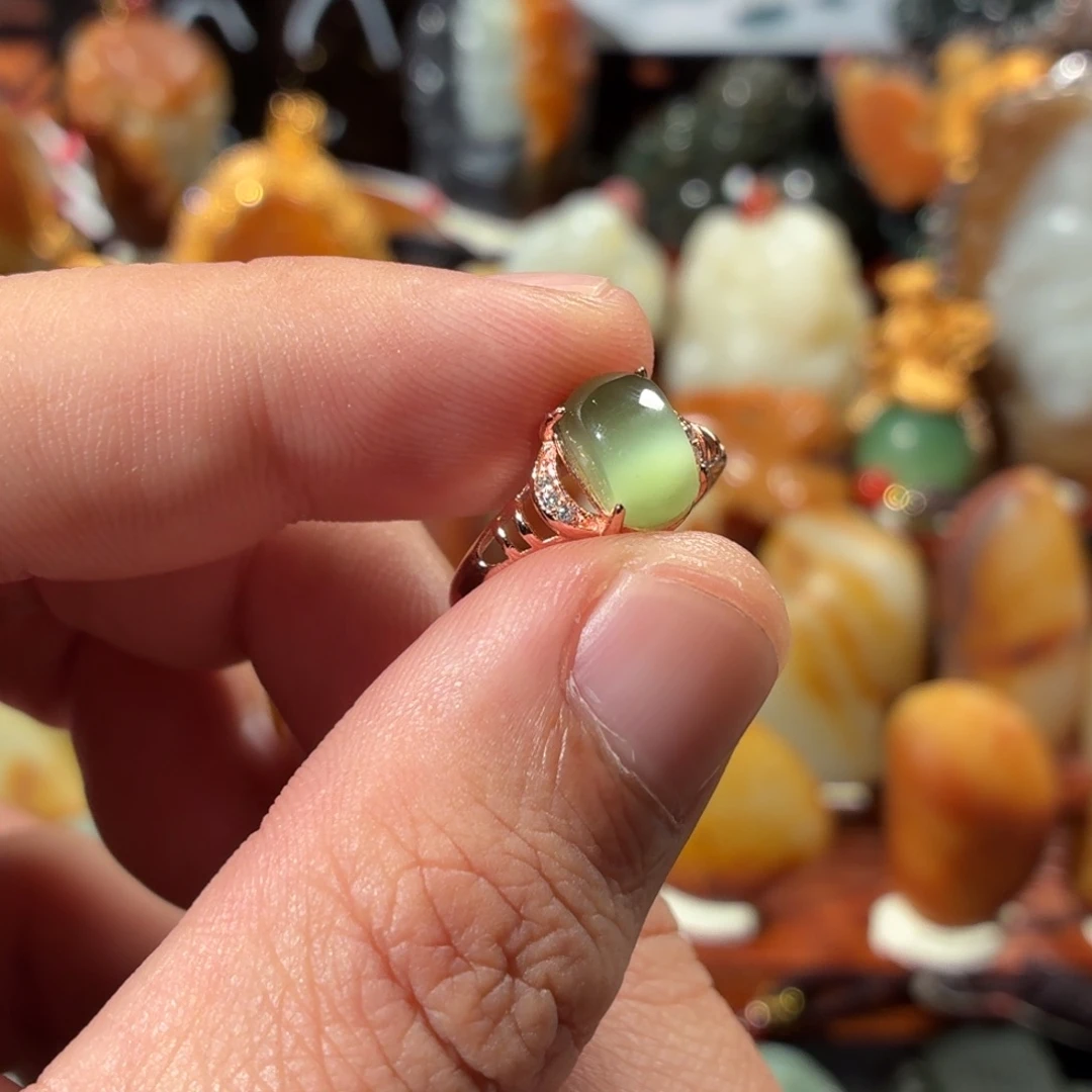 和田玉（碧玉）银S925镶嵌颈饰