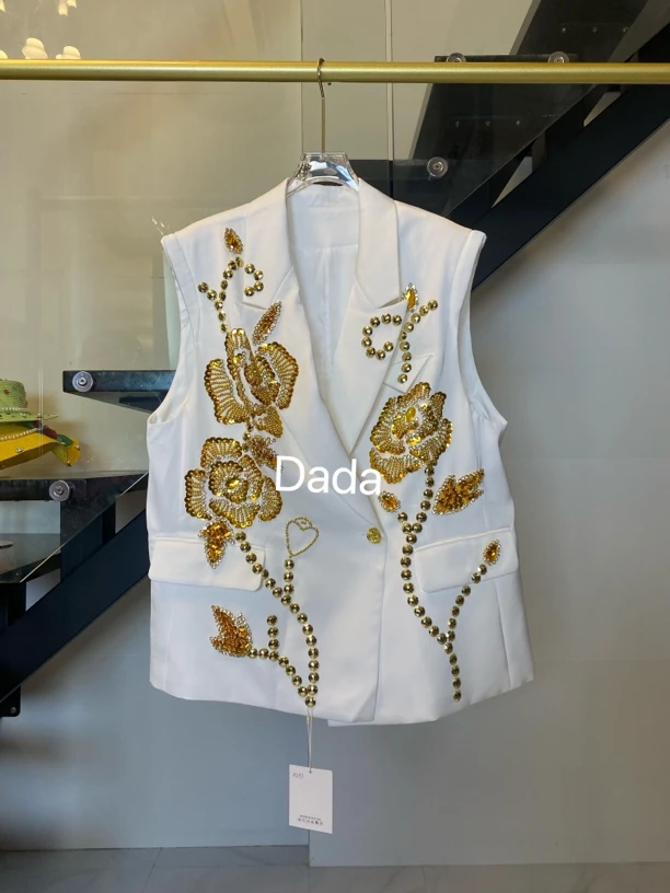 Dada设计款新款重工个性款休闲时尚百搭洋气西服马甲