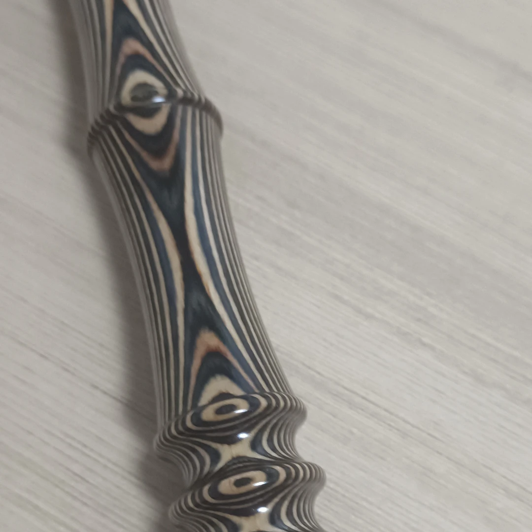 60厘米长斑马木三环竹节棍